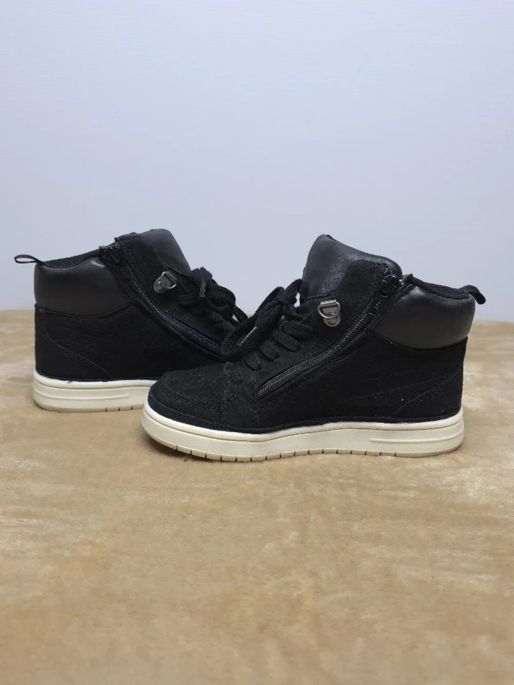 Gap Kids B Classic Hi High Top Sneakers Size 12 Black Lace Up Zip